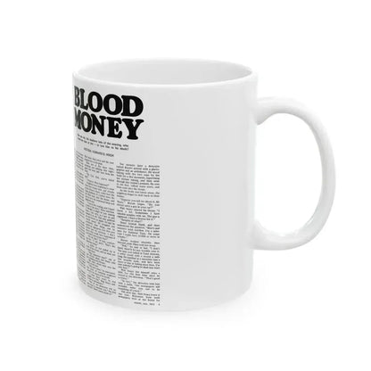 Blood Money, Adam magazine, July 1973 - White Coffee Mug - Go Mug Yourself