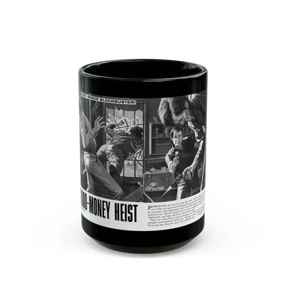 Blood-Money Heist, For Men Only, July 1969 - Black Coffee Mug 15oz - Go Mug Yourself