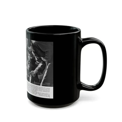 Blood-Money Heist, For Men Only, July 1969 - Black Coffee Mug - Go Mug Yourself