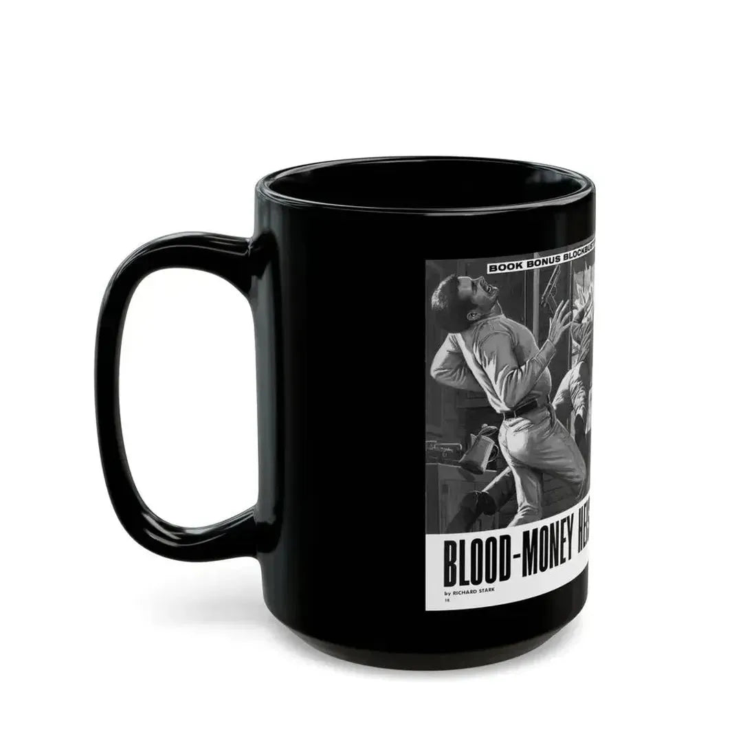Blood-Money Heist, For Men Only, July 1969 - Black Coffee Mug - Go Mug Yourself