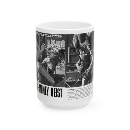 Blood-Money Heist, For Men Only, July 1969 - White Coffee Mug 15oz - Go Mug Yourself