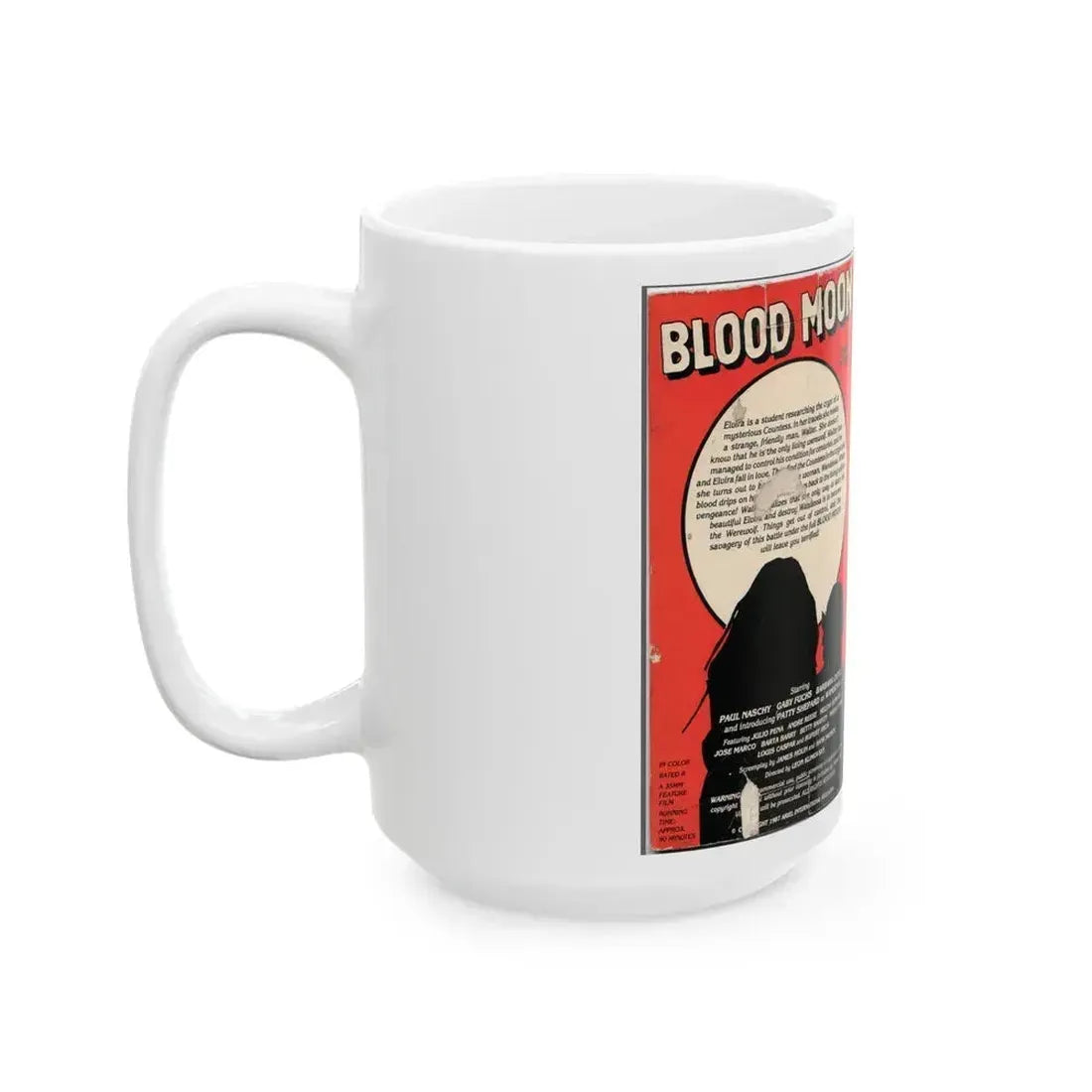 BLOOD MOON (VHS COVER) - White Coffee Mug - Go Mug Yourself