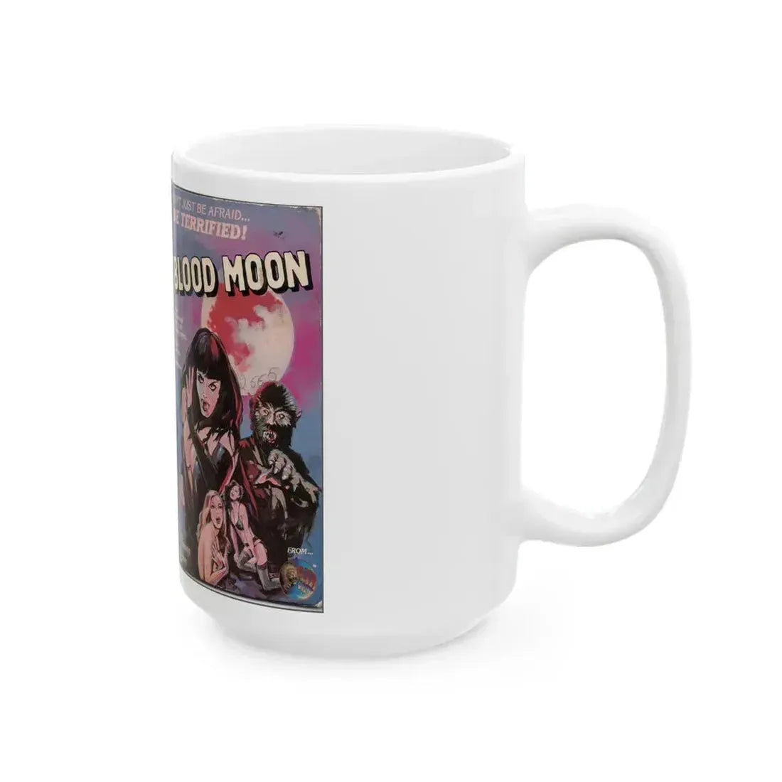 BLOOD MOON (VHS COVER) - White Coffee Mug - Go Mug Yourself
