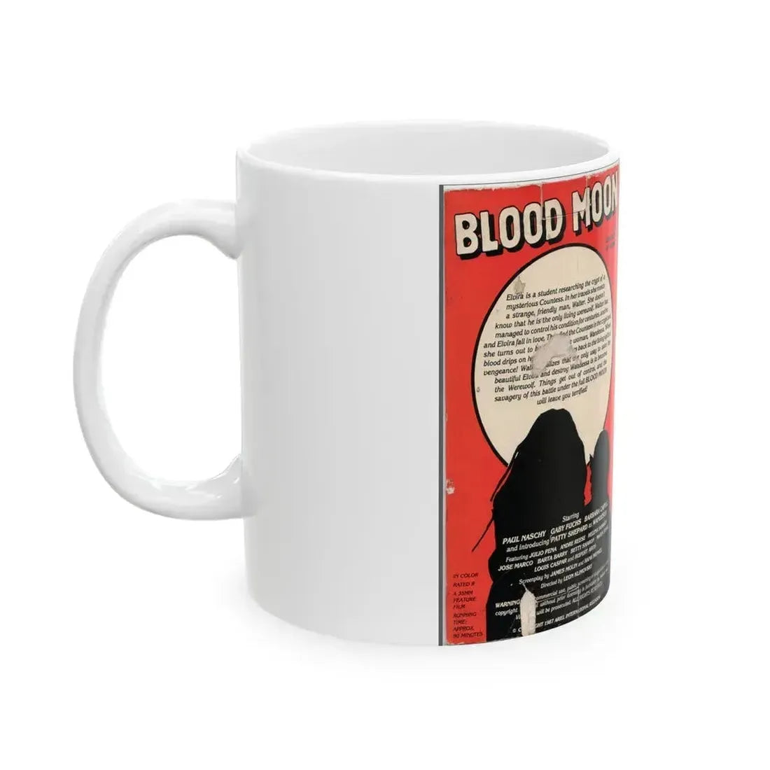 BLOOD MOON (VHS COVER) - White Coffee Mug - Go Mug Yourself