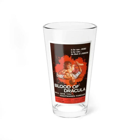 BLOOD OF DRACULA 1957 Movie Poster - Pint Glass 16oz 16oz - Go Mug Yourself