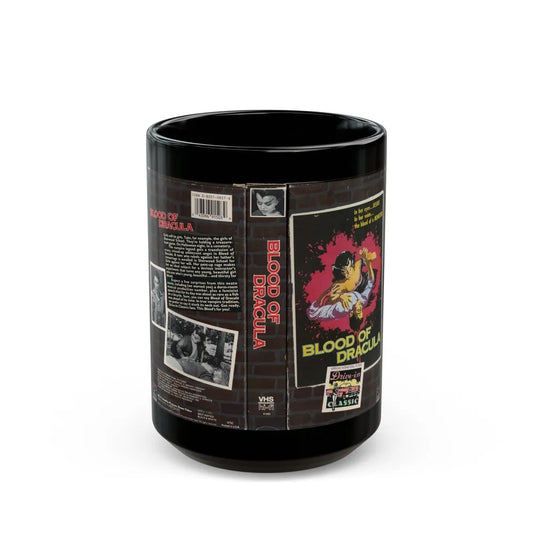 BLOOD OF DRACULA (VHS COVER) - Black Coffee Mug-15oz-Go Mug Yourself