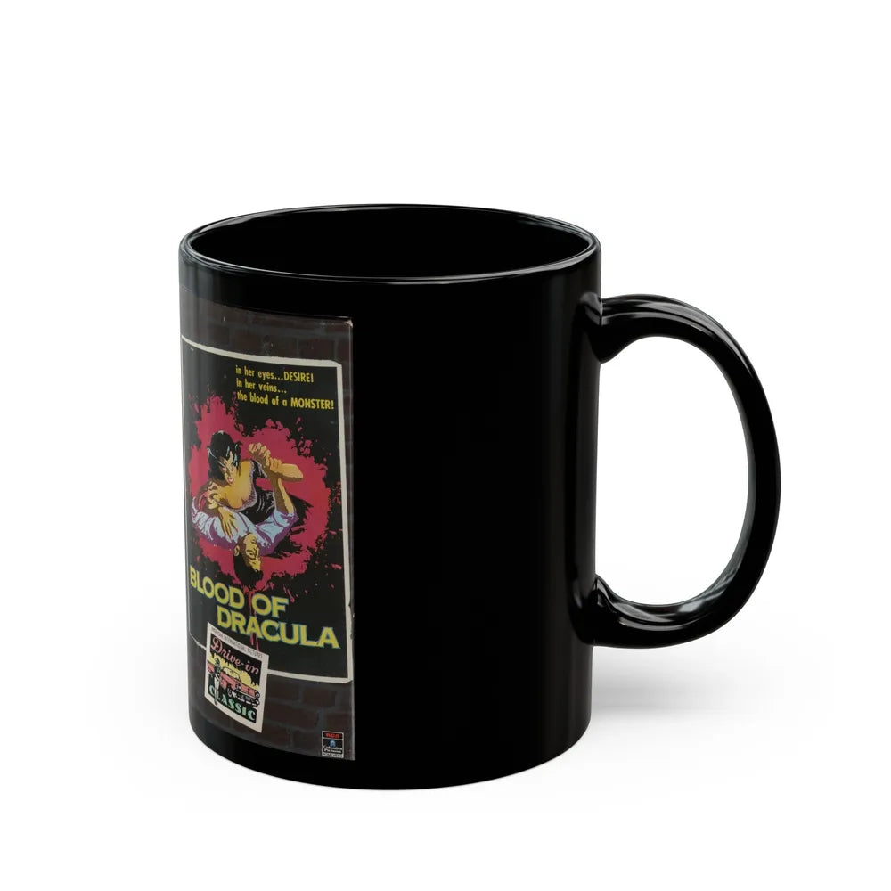 BLOOD OF DRACULA (VHS COVER) - Black Coffee Mug-Go Mug Yourself