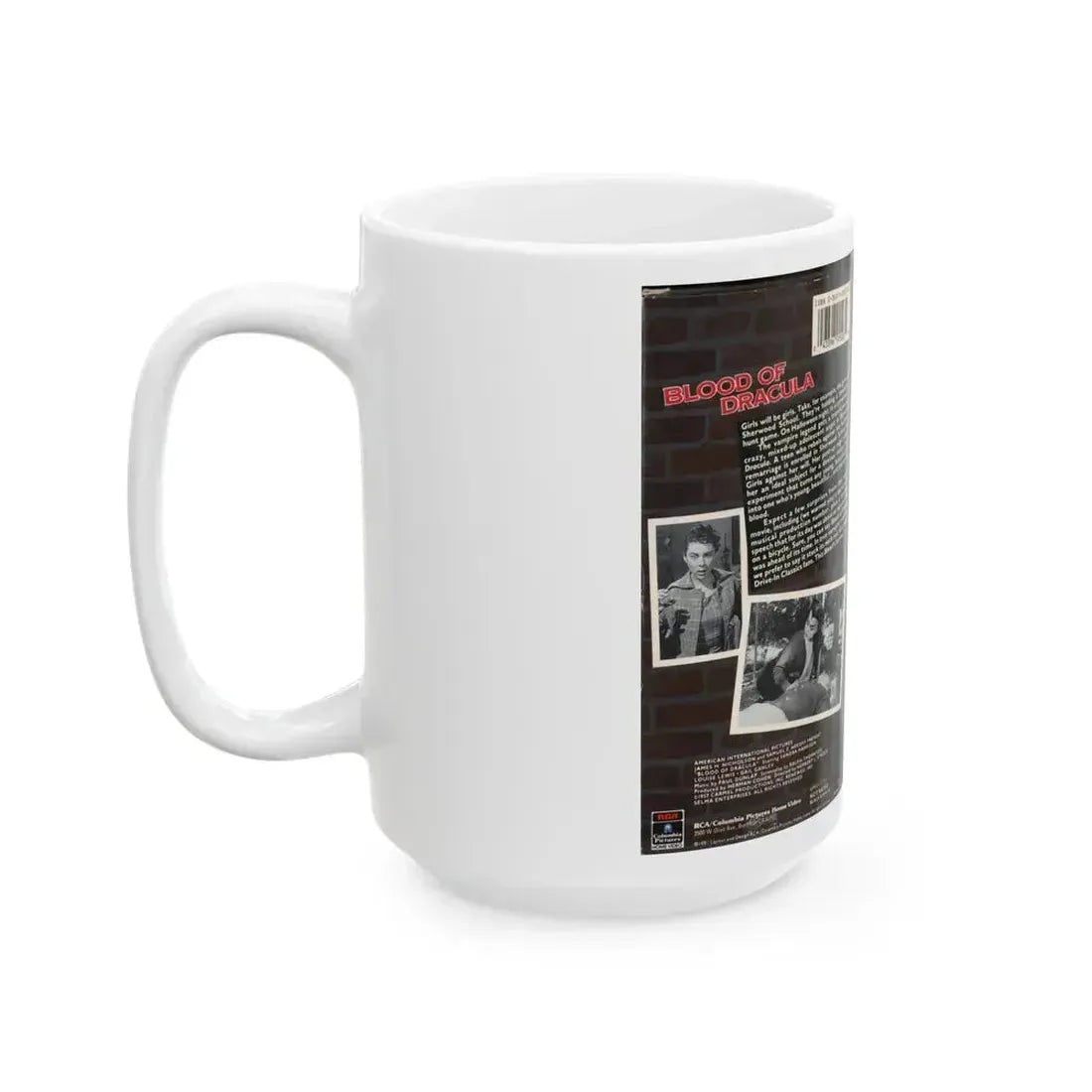 BLOOD OF DRACULA (VHS COVER) - White Coffee Mug - Go Mug Yourself