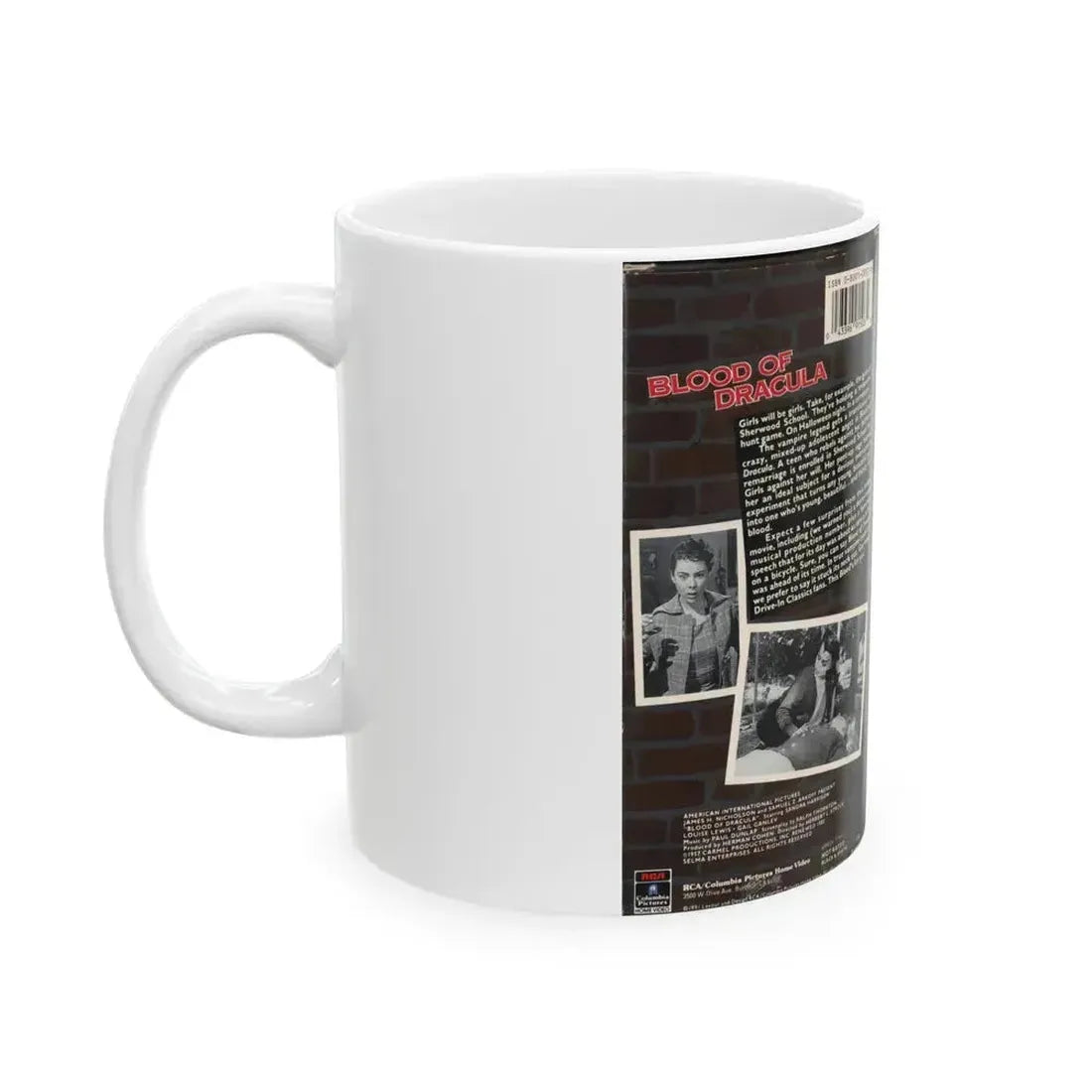 BLOOD OF DRACULA (VHS COVER) - White Coffee Mug - Go Mug Yourself