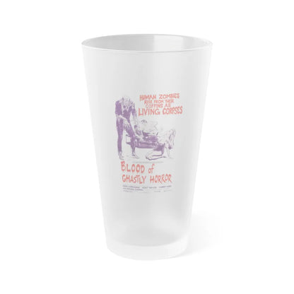 BLOOD OF GHASTLY HORROR 1971 Movie Poster - Frosted Pint Glass 16oz-16oz-Frosted-Go Mug Yourself