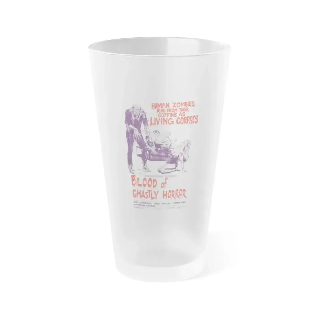 BLOOD OF GHASTLY HORROR 1971 Movie Poster - Frosted Pint Glass 16oz 16oz Frosted - Go Mug Yourself