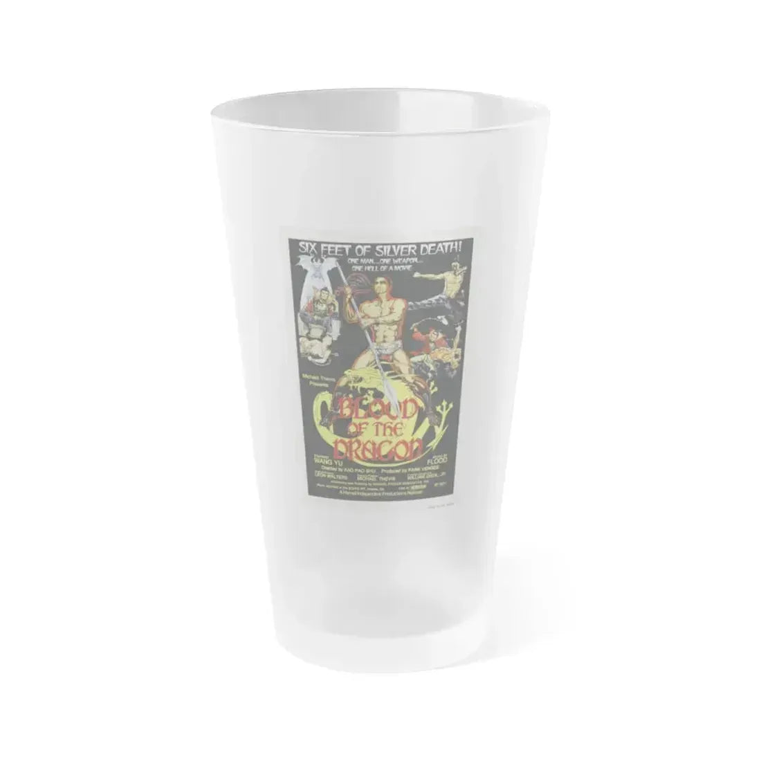 BLOOD OF THE DRAGON 1971 Movie Poster - Frosted Pint Glass 16oz 16oz Frosted - Go Mug Yourself