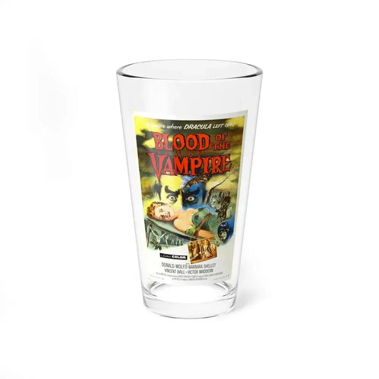 BLOOD OF THE VAMPIRE 1958 Movie Poster - Pint Glass 16oz 16oz - Go Mug Yourself