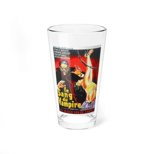 BLOOD OF THE VAMPIRE (BELGIAN) 1958 Movie Poster - Pint Glass 16oz 16oz - Go Mug Yourself