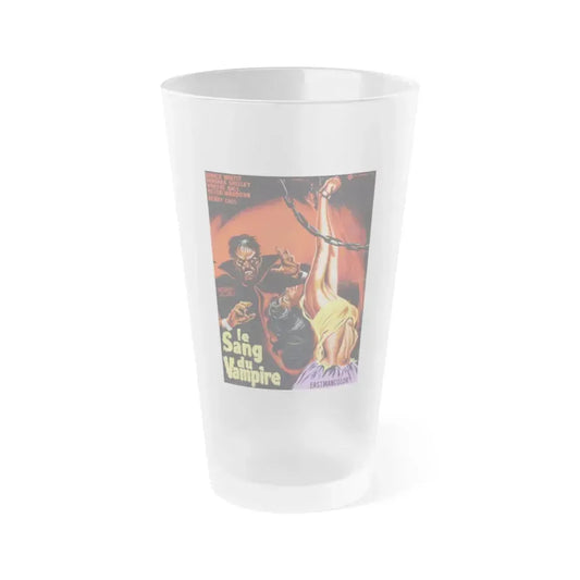 BLOOD OF THE VAMPIRE (FRENCH) 1958 Movie Poster - Frosted Pint Glass 16oz 16oz Frosted - Go Mug Yourself