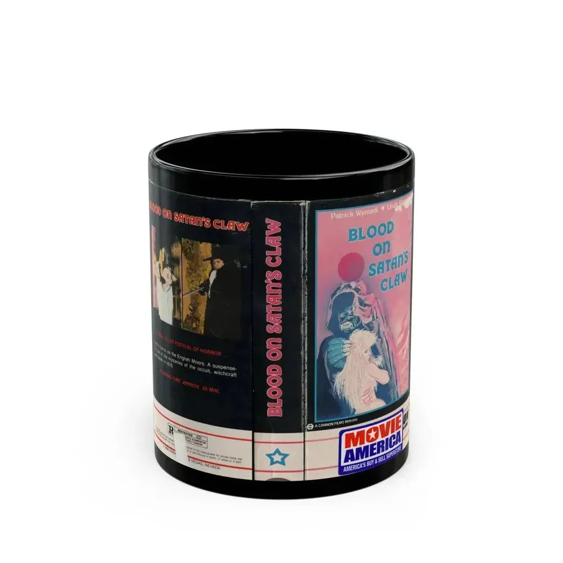 BLOOD ON SATANS CLAW (VHS COVER) - Black Coffee Mug 11oz - Go Mug Yourself
