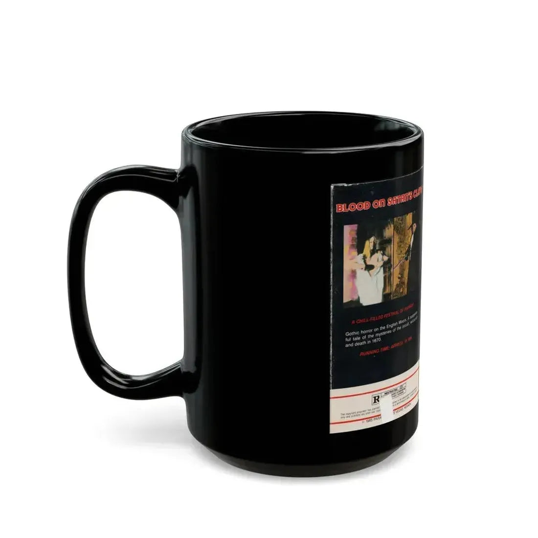 BLOOD ON SATANS CLAW (VHS COVER) - Black Coffee Mug - Go Mug Yourself