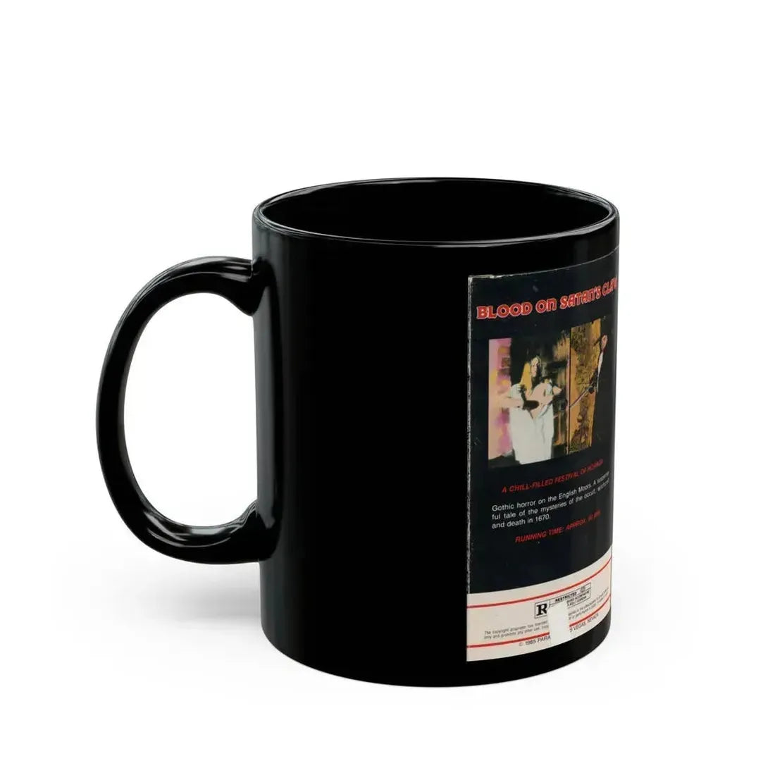 BLOOD ON SATANS CLAW (VHS COVER) - Black Coffee Mug - Go Mug Yourself
