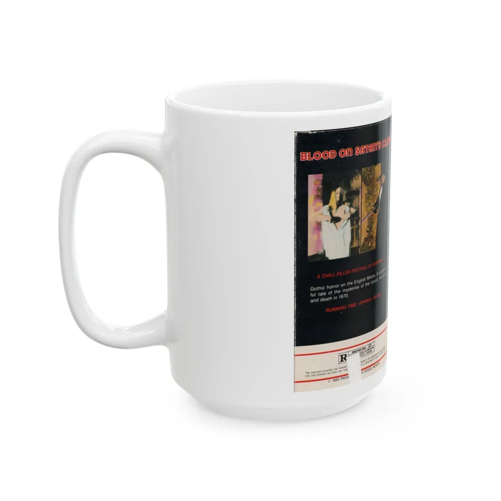 BLOOD ON SATANS CLAW (VHS COVER) - White Coffee Mug-Go Mug Yourself