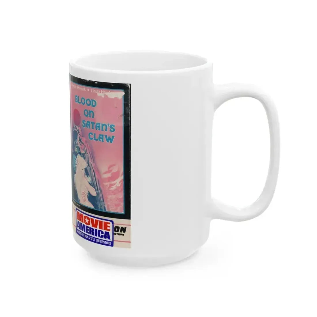 BLOOD ON SATANS CLAW (VHS COVER) - White Coffee Mug - Go Mug Yourself