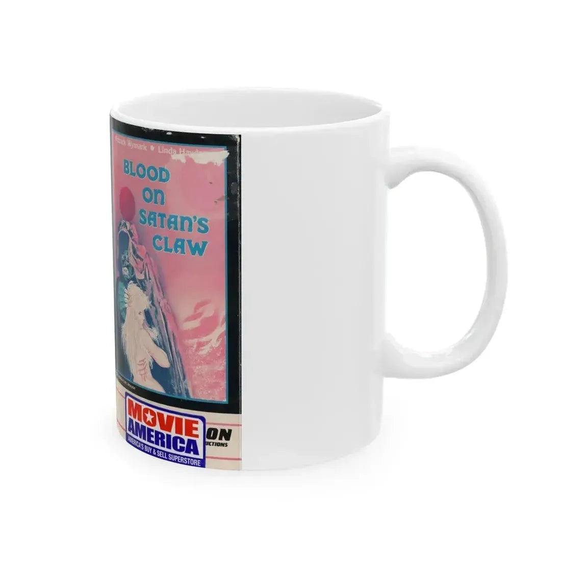 BLOOD ON SATANS CLAW (VHS COVER) - White Coffee Mug - Go Mug Yourself