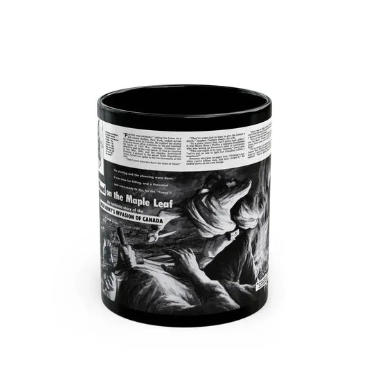 Blood on the Maple Leaf, Man's Adventure, December 1958 - Black Coffee Mug 11oz - Go Mug Yourself