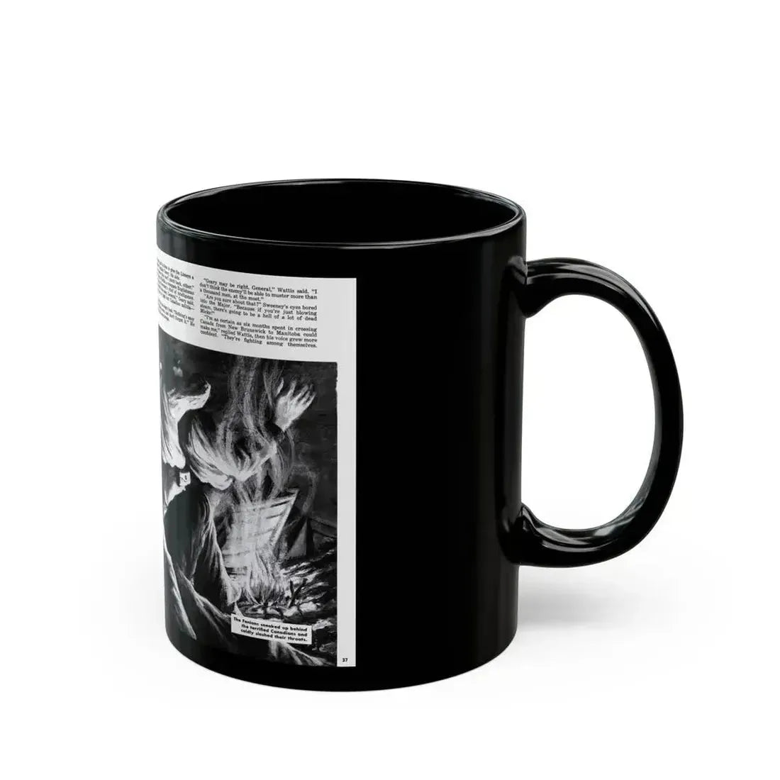 Blood on the Maple Leaf, Man's Adventure, December 1958 - Black Coffee Mug - Go Mug Yourself