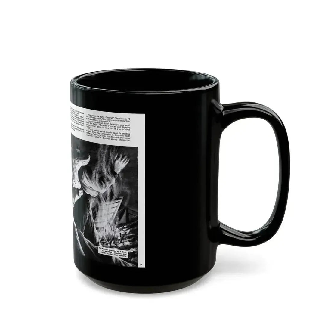 Blood on the Maple Leaf, Man's Adventure, December 1958 - Black Coffee Mug - Go Mug Yourself