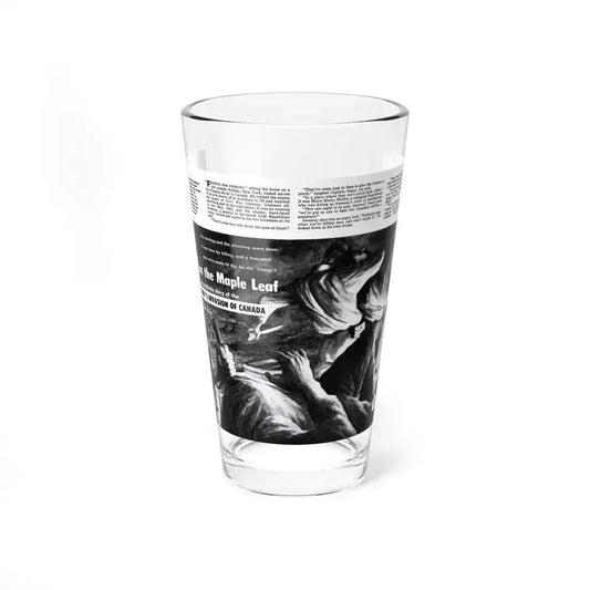 Blood on the Maple Leaf, Man's Adventure, December 1958 (Magazine Illustration) Pint Glass 16oz 16oz - Go Mug Yourself