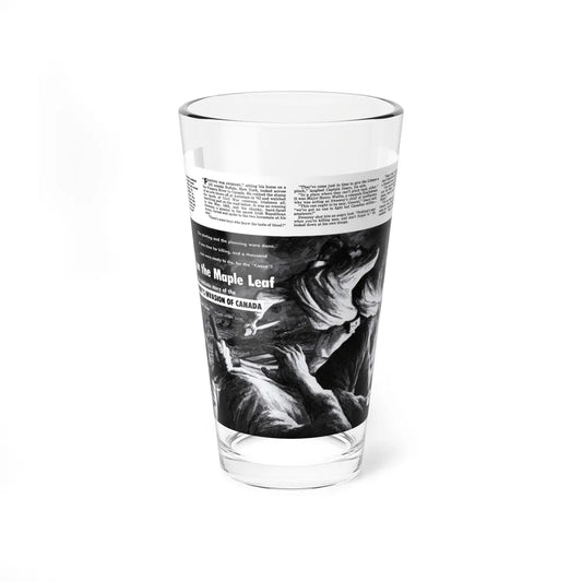 Blood on the Maple Leaf, Man's Adventure, December 1958 (Magazine Illustration) Pint Glass 16oz-16oz-Go Mug Yourself