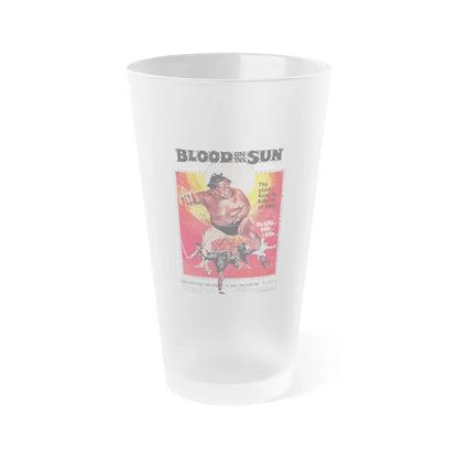 BLOOD ON THE SUN 1945 Movie Poster - Frosted Pint Glass 16oz-16oz-Frosted-Go Mug Yourself