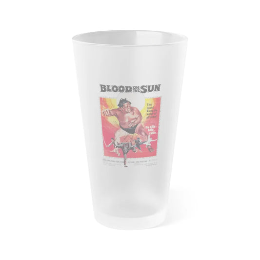 BLOOD ON THE SUN 1945 Movie Poster - Frosted Pint Glass 16oz-16oz-Frosted-Go Mug Yourself