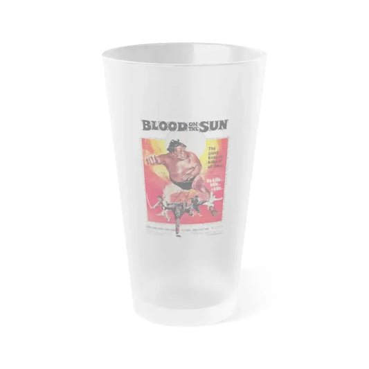 BLOOD ON THE SUN 1945 Movie Poster - Frosted Pint Glass 16oz 16oz Frosted - Go Mug Yourself