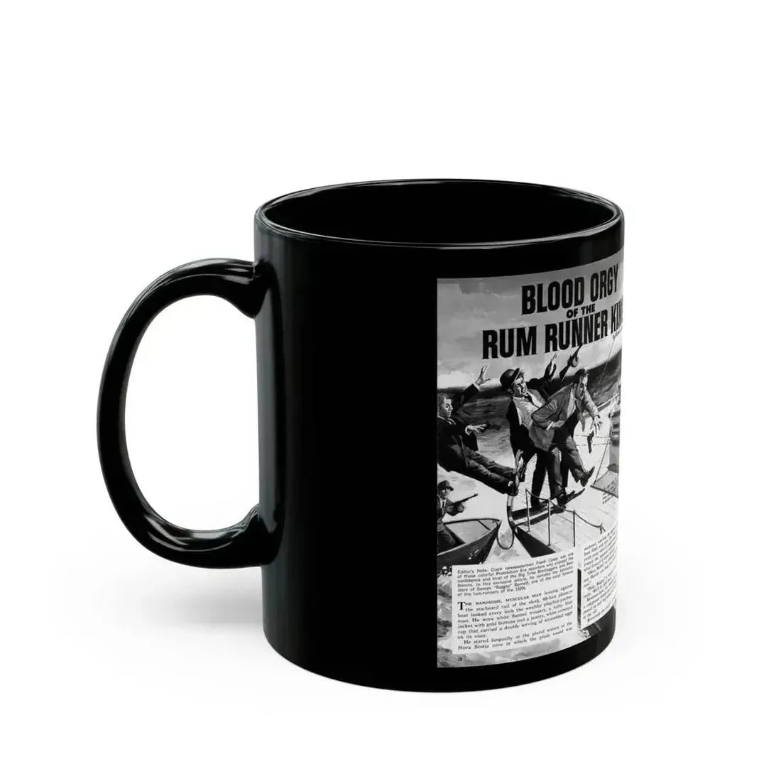Blood Orgy of the Rum Runner King, True Danger, September 1969 - Black Coffee Mug - Go Mug Yourself