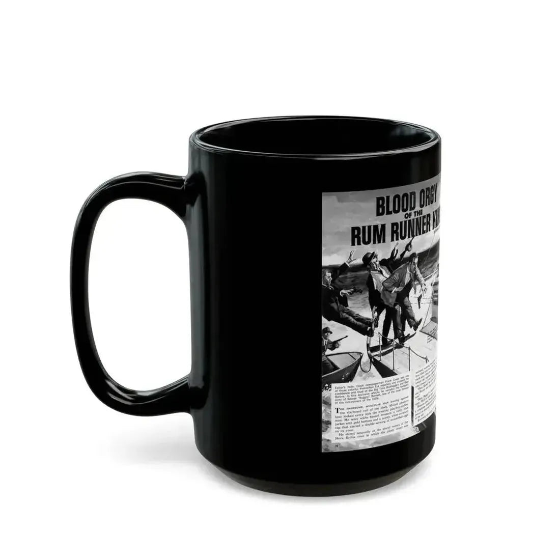 Blood Orgy of the Rum Runner King, True Danger, September 1969 - Black Coffee Mug - Go Mug Yourself