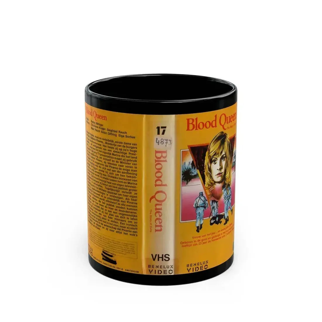 BLOOD QUEEN (VHS COVER) - Black Coffee Mug 11oz - Go Mug Yourself