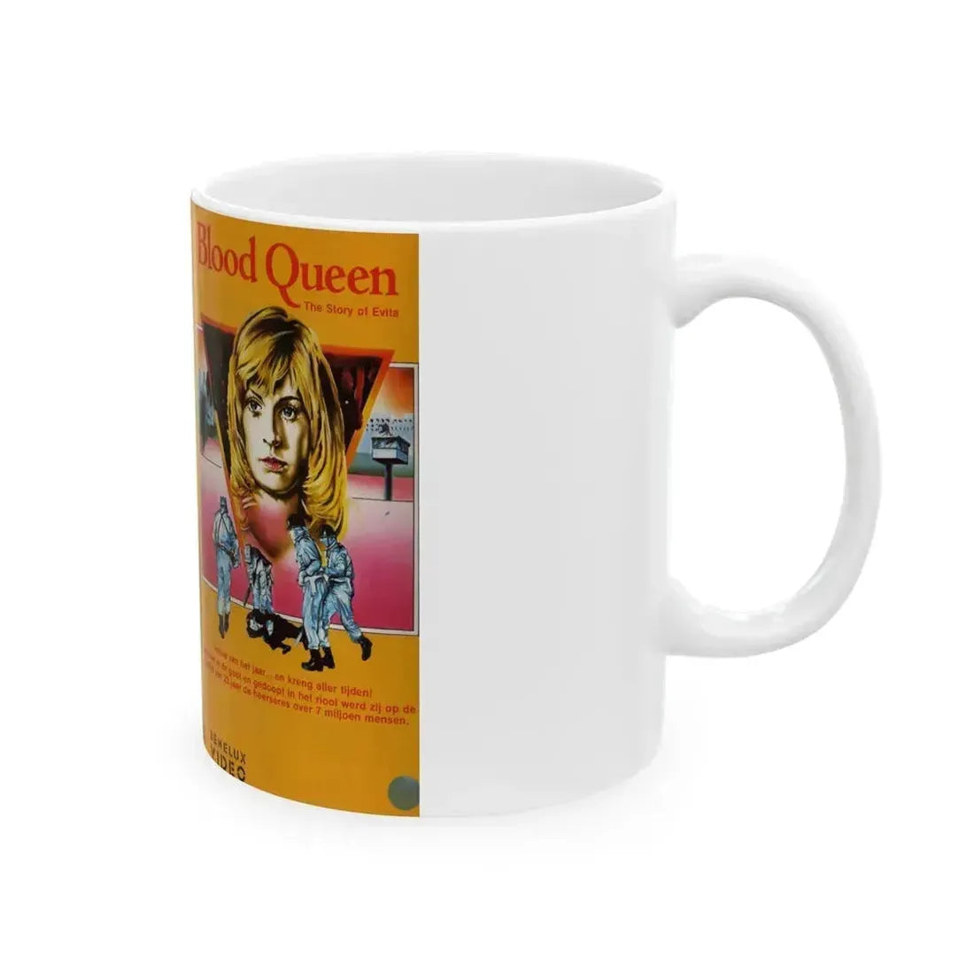 BLOOD QUEEN (VHS COVER) - White Coffee Mug - Go Mug Yourself