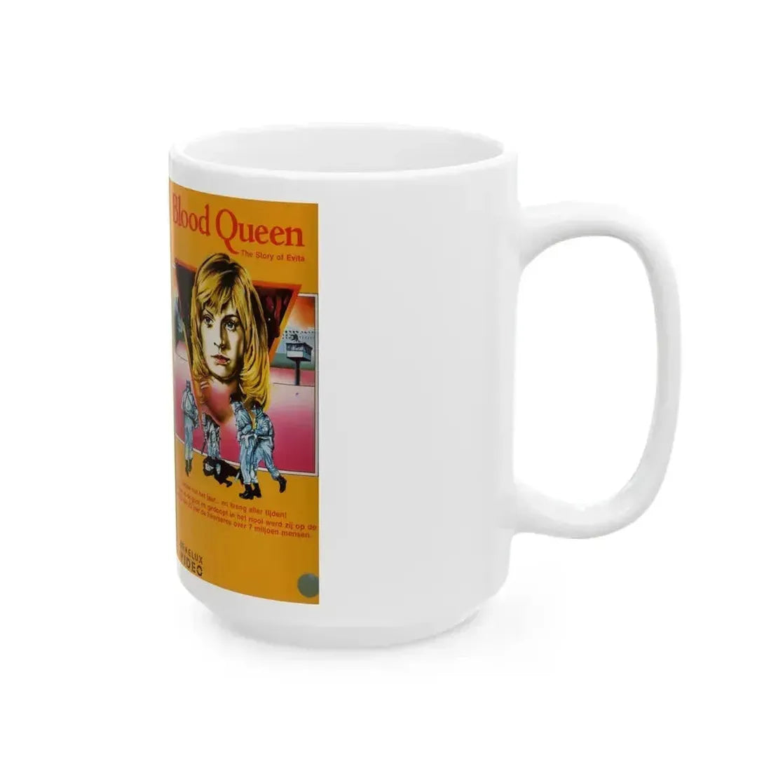 BLOOD QUEEN (VHS COVER) - White Coffee Mug - Go Mug Yourself