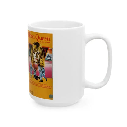 BLOOD QUEEN (VHS COVER) - White Coffee Mug - Go Mug Yourself