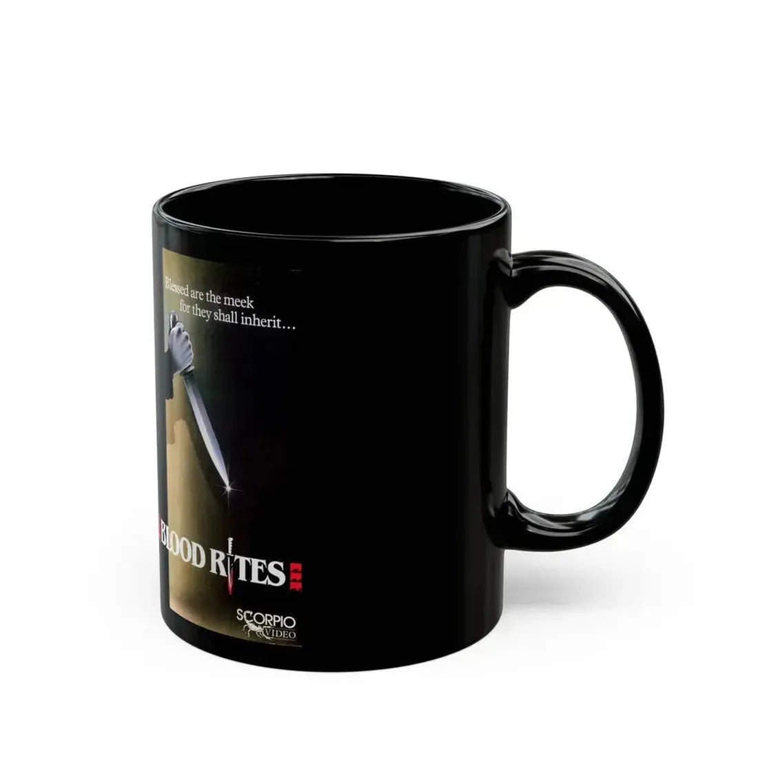 BLOOD RITES SCORPIO VIDEO (VHS COVER) - Black Coffee Mug - Go Mug Yourself