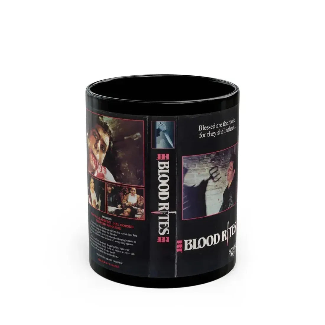 BLOOD RITES (VHS COVER) - Black Coffee Mug 11oz - Go Mug Yourself