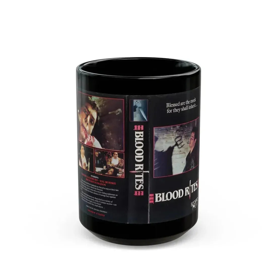 BLOOD RITES (VHS COVER) - Black Coffee Mug 15oz - Go Mug Yourself