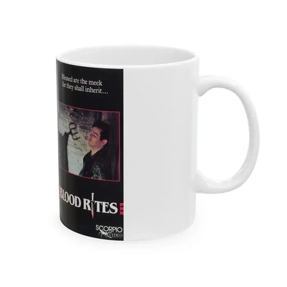 BLOOD RITES (VHS COVER) - White Coffee Mug - Go Mug Yourself