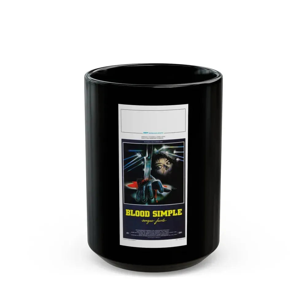 BLOOD SIMPLE (ITALIAN) 1984 Movie Poster - Black Coffee Mug 15oz - Go Mug Yourself