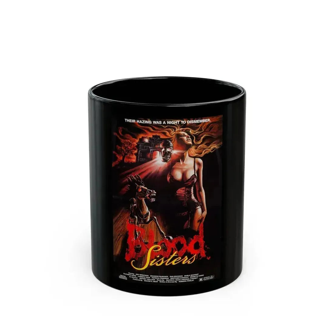 BLOOD SISTERS 1987 Movie Poster - Black Coffee Mug 11oz - Go Mug Yourself