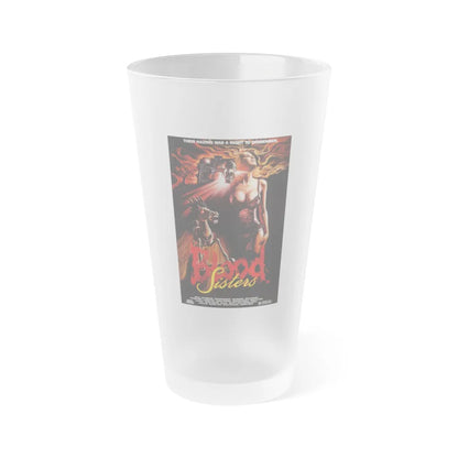 BLOOD SISTERS 1987 Movie Poster - Frosted Pint Glass 16oz-16oz-Frosted-Go Mug Yourself