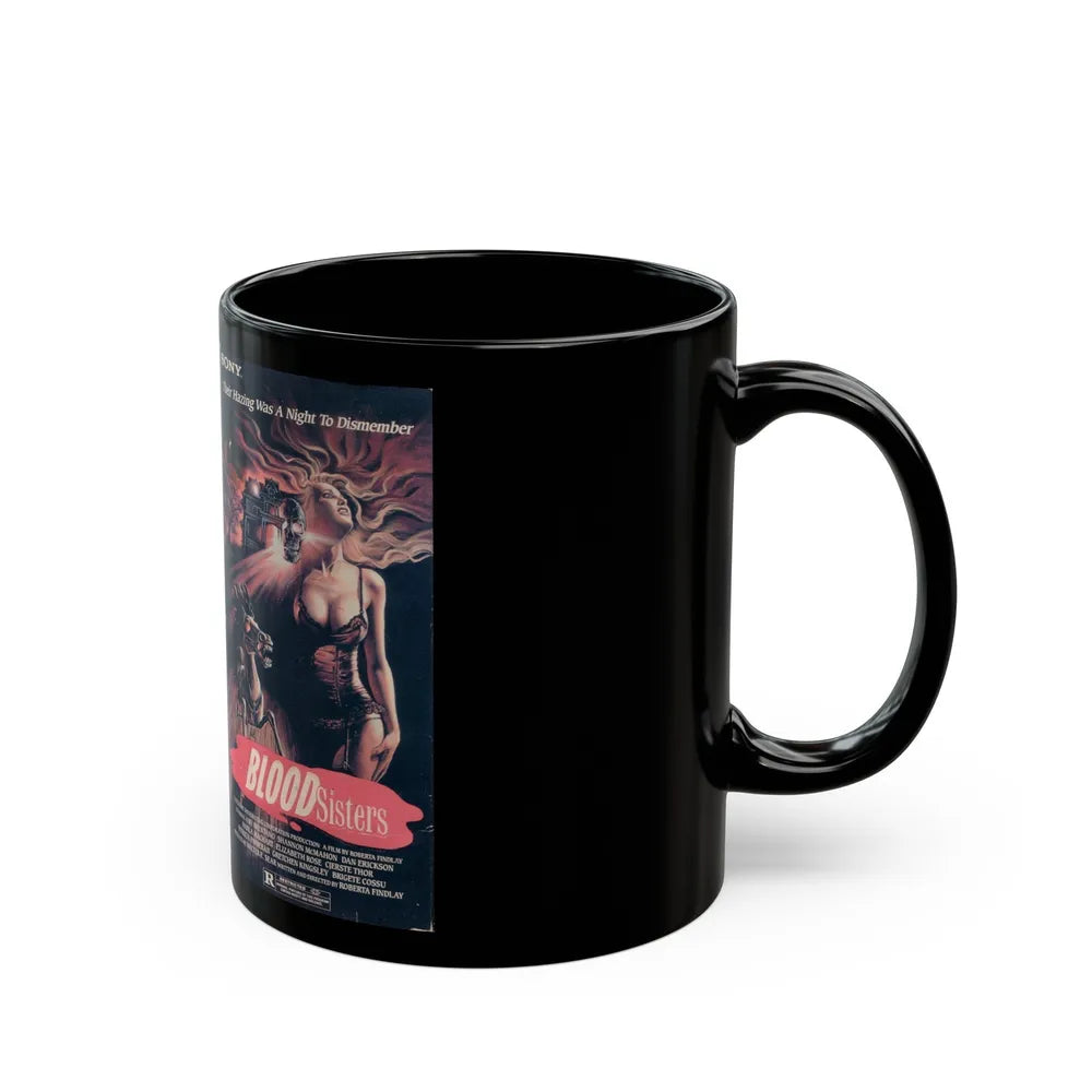 BLOOD SISTERS (VHS COVER) - Black Coffee Mug-Go Mug Yourself