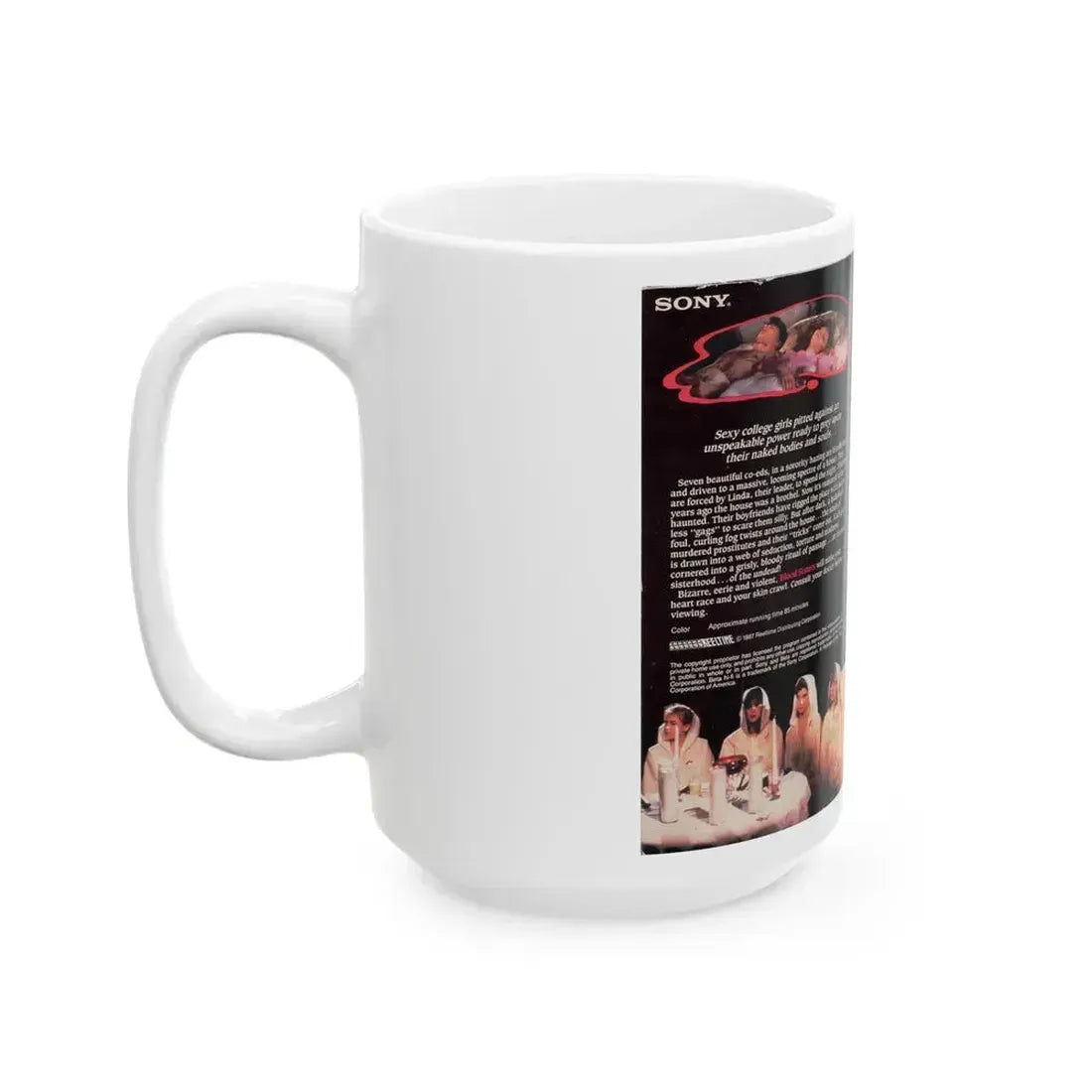 BLOOD SISTERS (VHS COVER) - White Coffee Mug - Go Mug Yourself