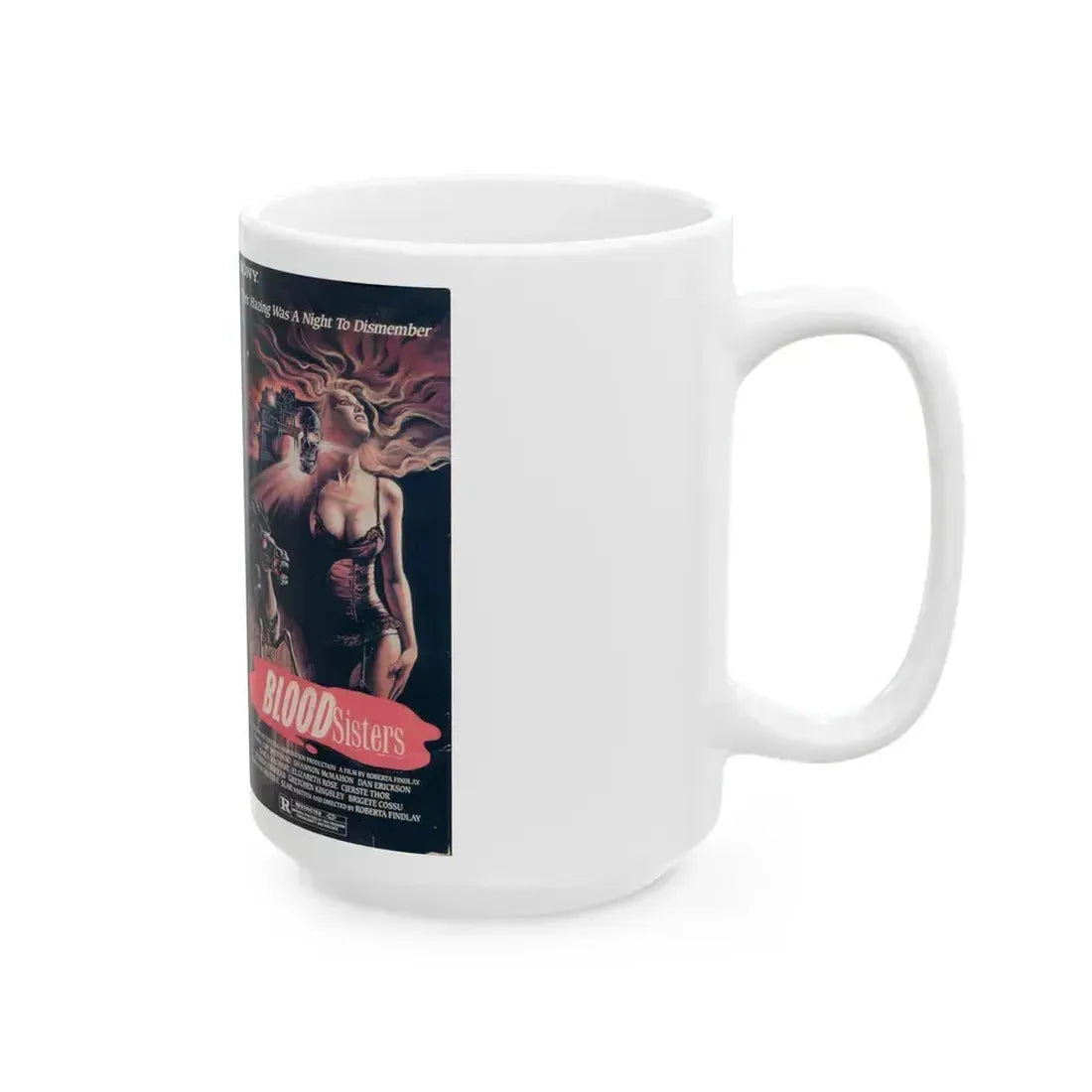 BLOOD SISTERS (VHS COVER) - White Coffee Mug - Go Mug Yourself