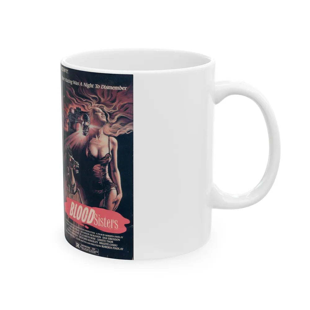 BLOOD SISTERS (VHS COVER) - White Coffee Mug-Go Mug Yourself